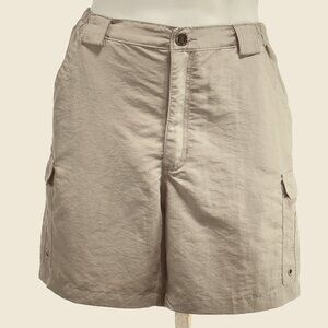 REEL LEGENDS PERFORMANCE OUTFITTERS Mens Shorts Gray 7 Pocket Cargo Pants Size L